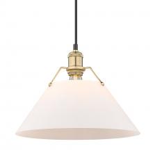  3306-L BCB-OP - Orwell 14" Wide Large Pendant in Brushed Champagne Bronze with Opal Glass